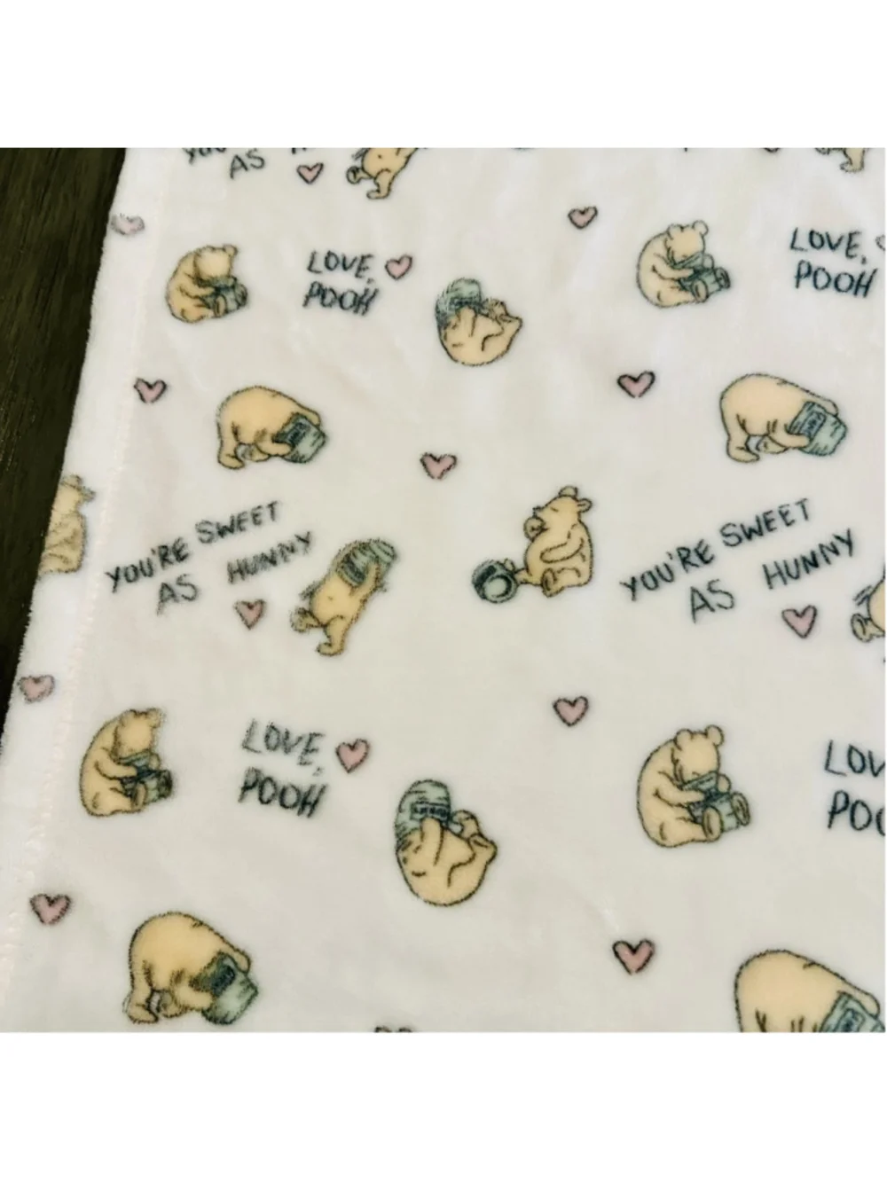 Classic Love Pooh Baby Cream Background Blanket 30x40